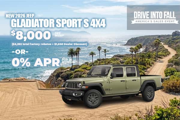 New 2026 Jeep GLADIATOR SPORT S 4X4