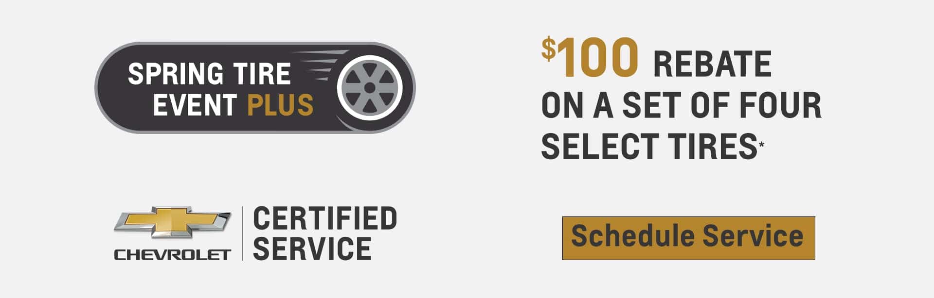 $100 Rebate on select tires.