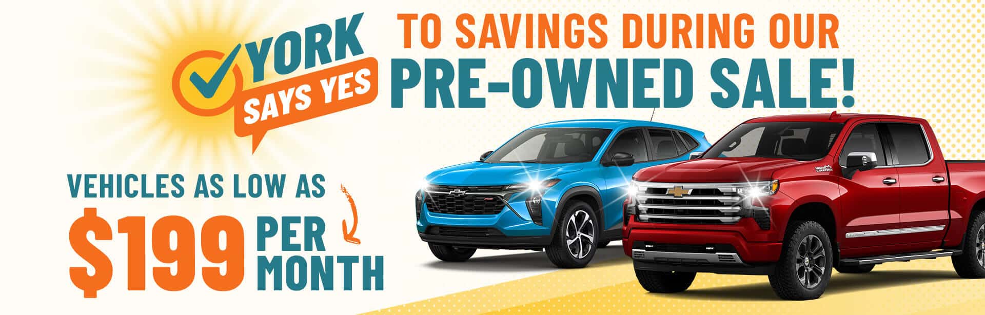 Say Yes to Pre-owned savings at York Chevy in Brazil, Indiana.