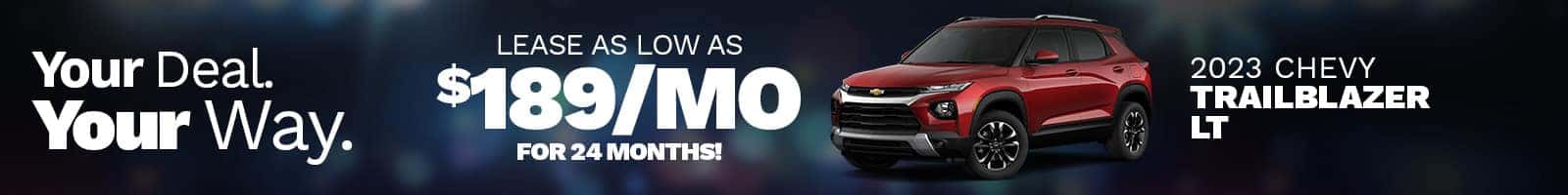 Lease a New Trailblazer for only $189 per month!
