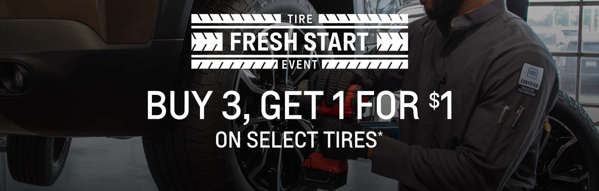 Buy 3 Tires get 1 for $1 at York Chevrolet near Terre Haute, Indiana.