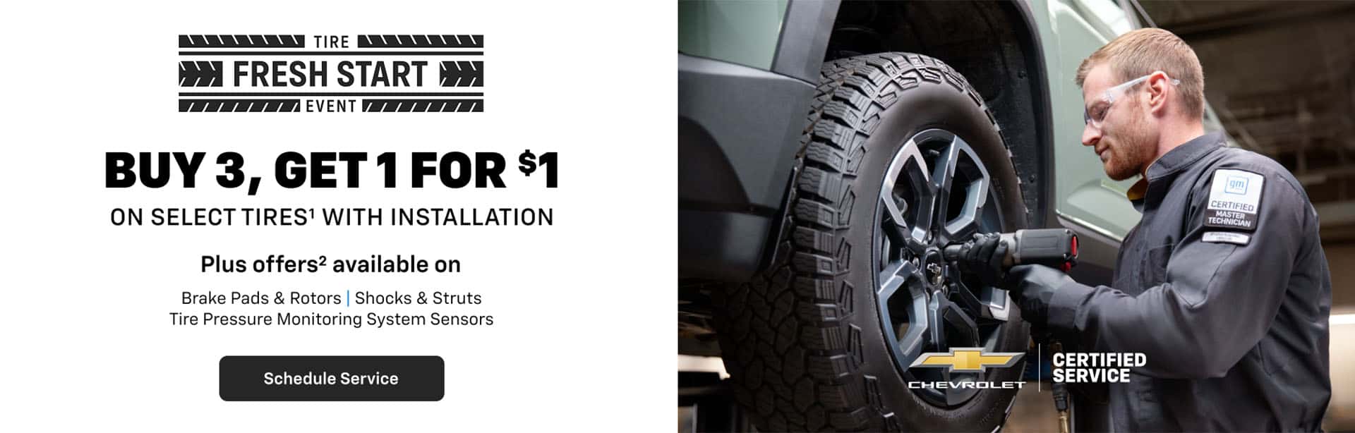 Buy 3 tires and get 1 for $1 near Brazil, Indiana