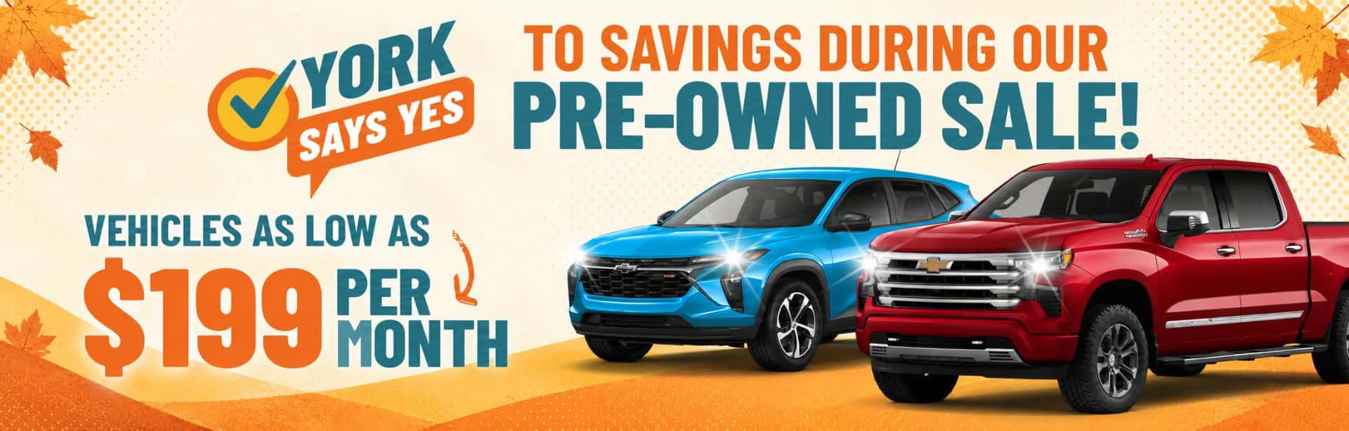 Say Yes to Pre-owned savings at York Chevy in Brazil, Indiana.